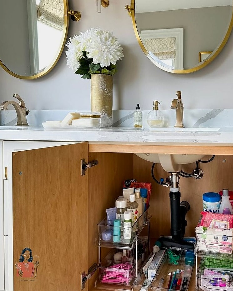 21 Amazing Bathroom Vanity Organization Tips to Try This Weekend 9 Hang a Door Organizer Inside the Cabinet