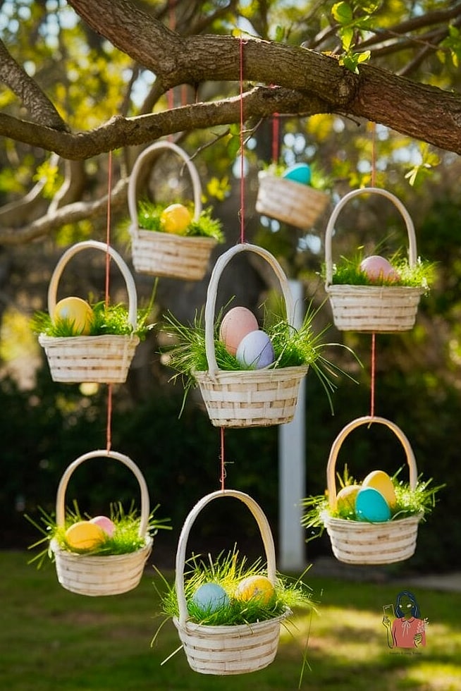 29 Amazing Diy Easter Basket That Will Transform Your Space 26 Hanging Basket Display