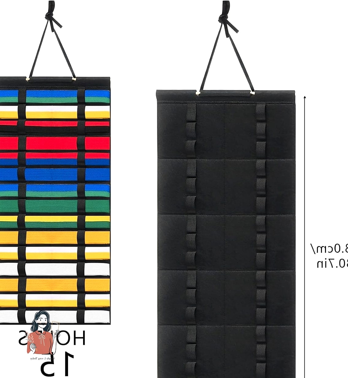 Hanging Belt Rack With Hooks