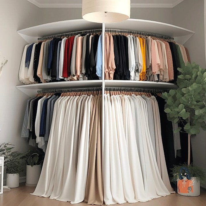 24 Smart Fabric Storage That Actually Work 5 Hanging Fabric on Skirt Hangers