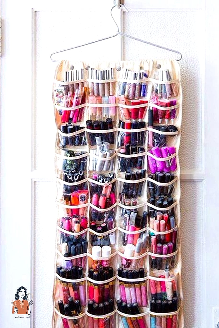 30 Genius Diy Makeup Organizer That Look Professional 9 Hanging Shoe Organizer for Tools