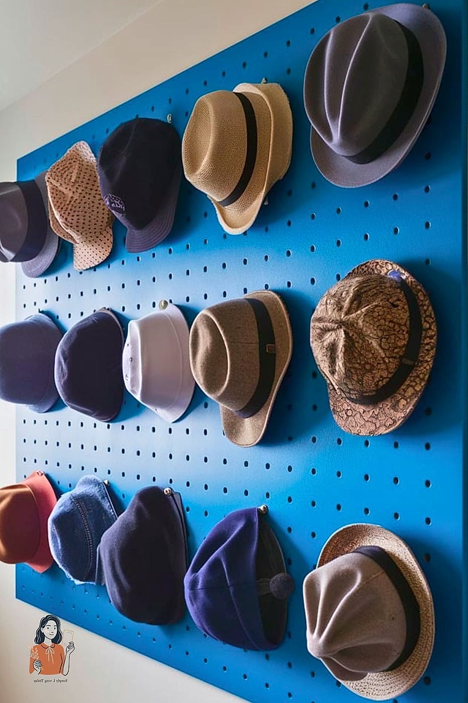 27 Budget-friendly Diy Hat Rack That Look Professional 6 Hat Pegs on a Painted Dowel