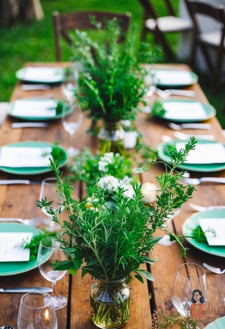 Herb-Filled Centerpieces