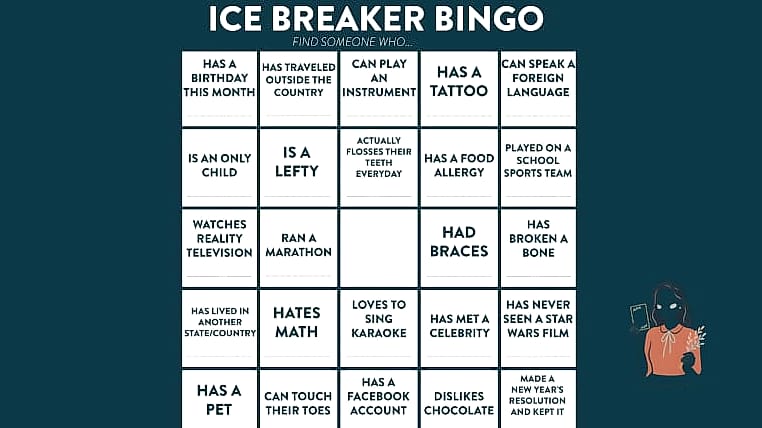 20 Hilarious Ice Breaker Games For Adults You Need to Try Right Now 3 Human Bingo With a Twist