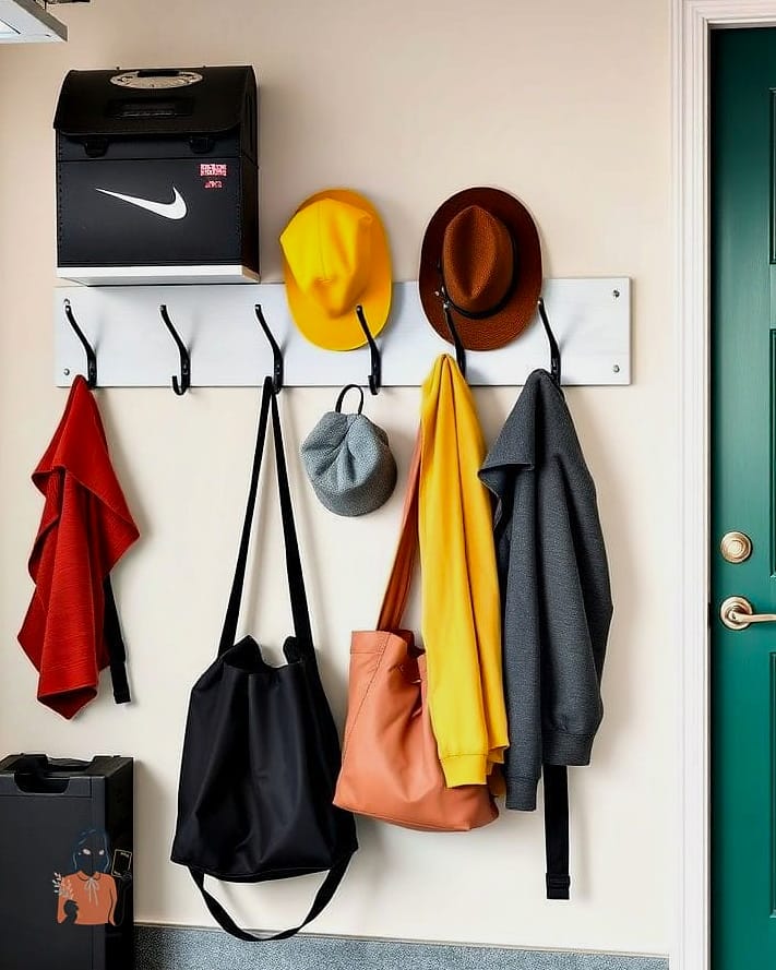 Install Hooks for Frequently Worn Items