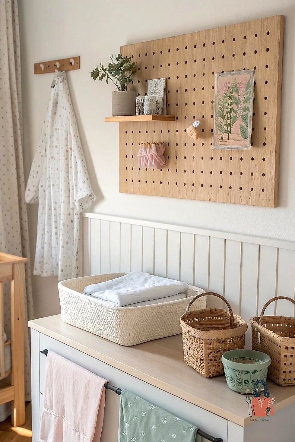 Install a Pegboard Behind the Bed