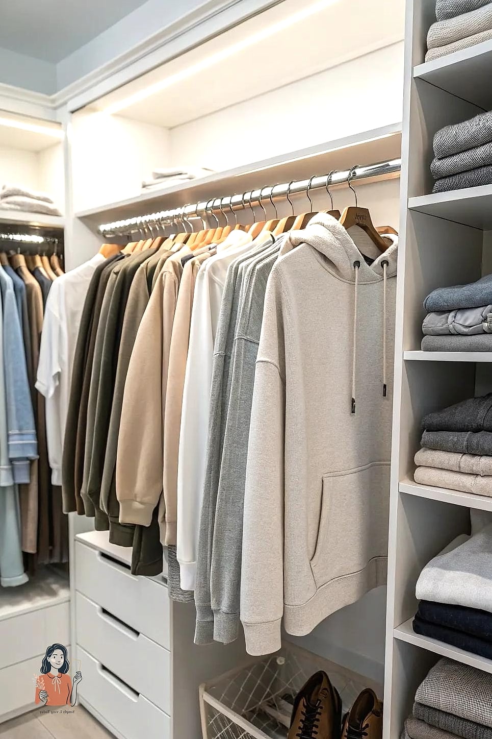 27 Clever Hoodie Storage Ideas to Try This Weekend 4 Install a Second Closet Rod