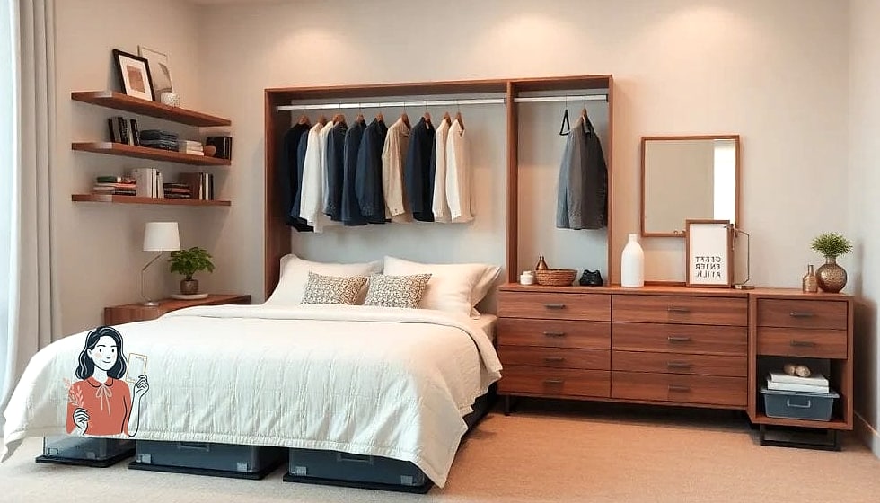 22 Genius Bedroom Organization Tips That Will Change Your Life 6 Install a Slim Shelf Above the Door