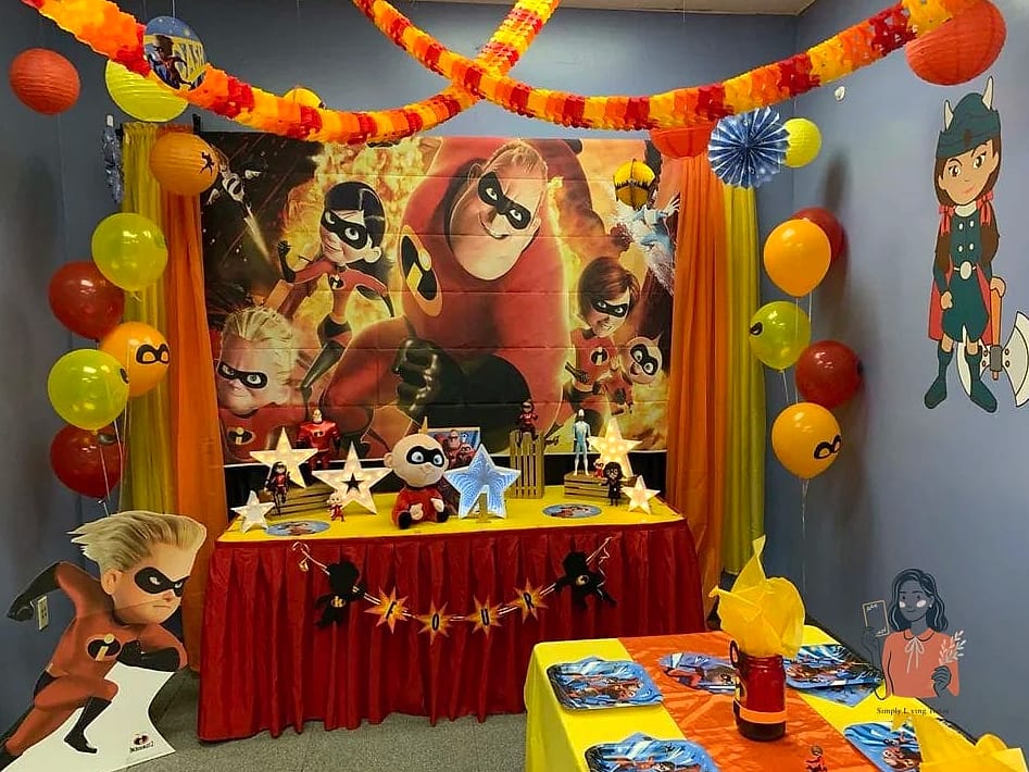 25 Incredible Party Decorations Worth Stealing Right Now 19 A Kids' Activity Table at Family Events