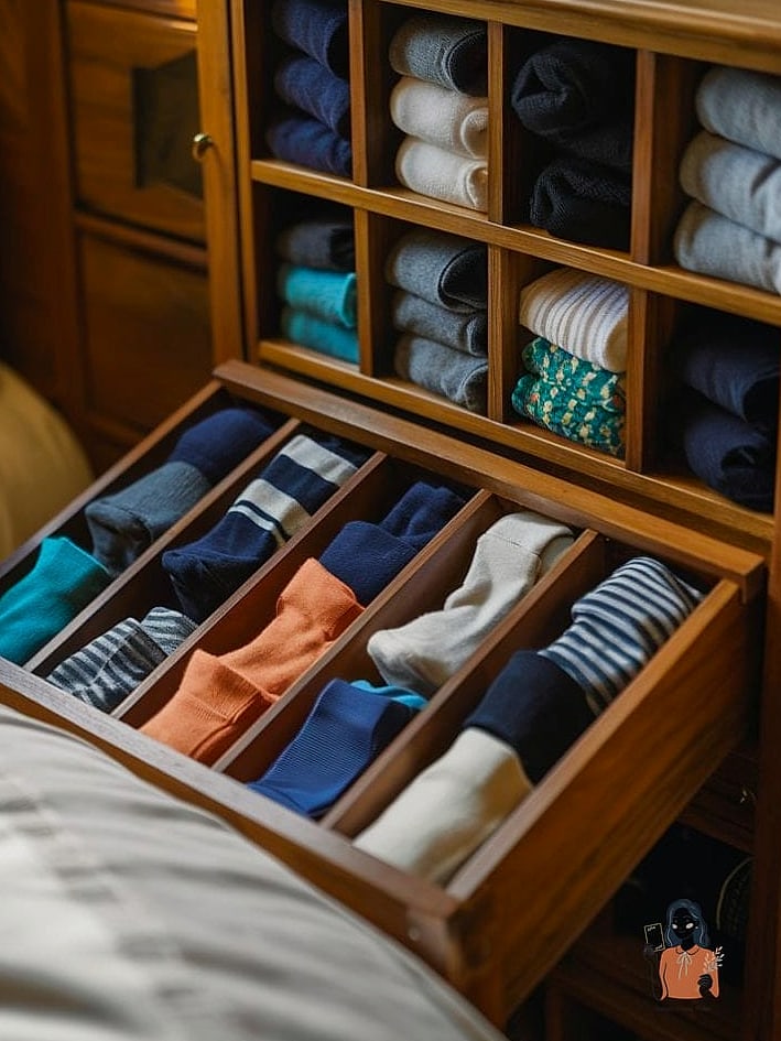 30 Genius Sock Storage That Will Change Your Life 7 Labeled Mason Jars on a Shelf