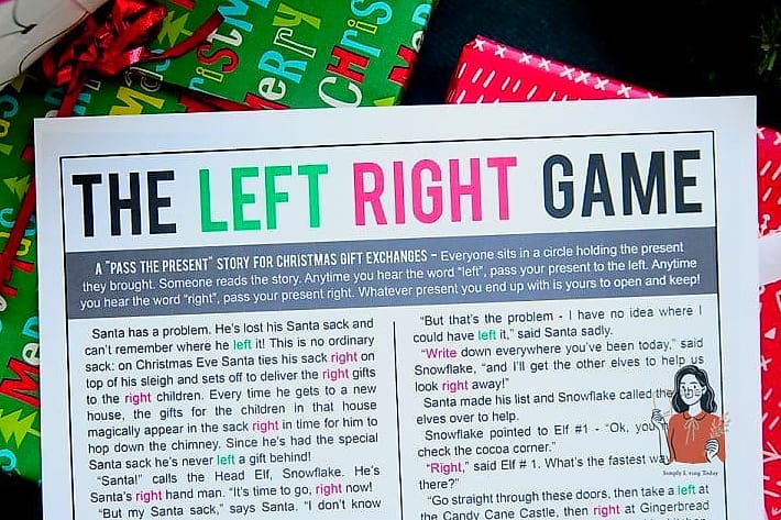 24 Fun Question Game That Will Keep Everyone Entertained 24 Left Right Gift Game
