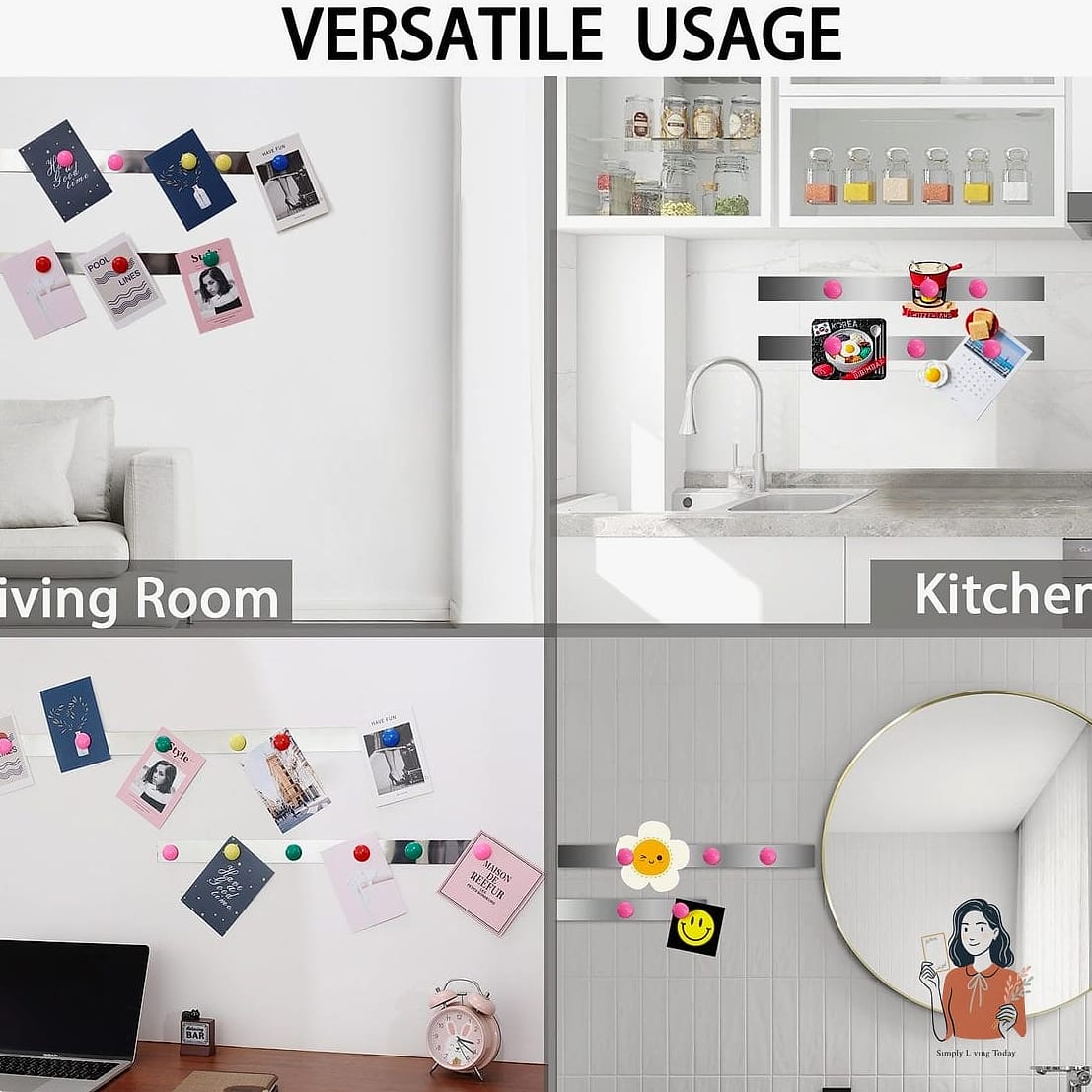 Magnetic Strip and Pegboard Combo