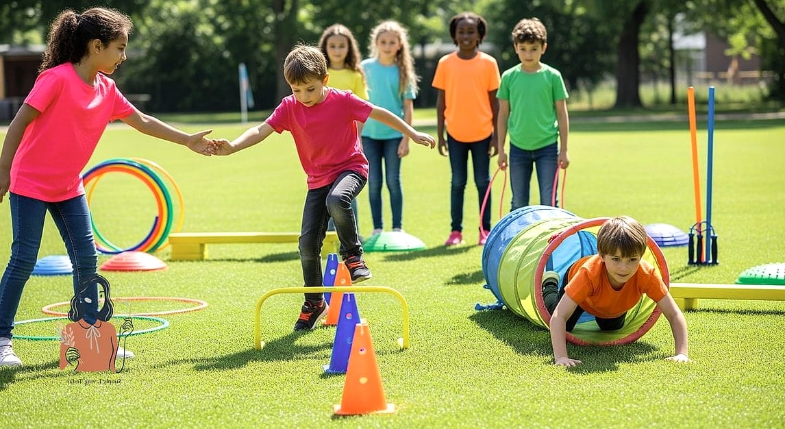 Math Relay with Obstacles