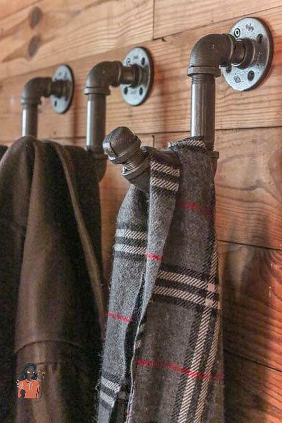 Metal Pipe and Wood Combo Rack