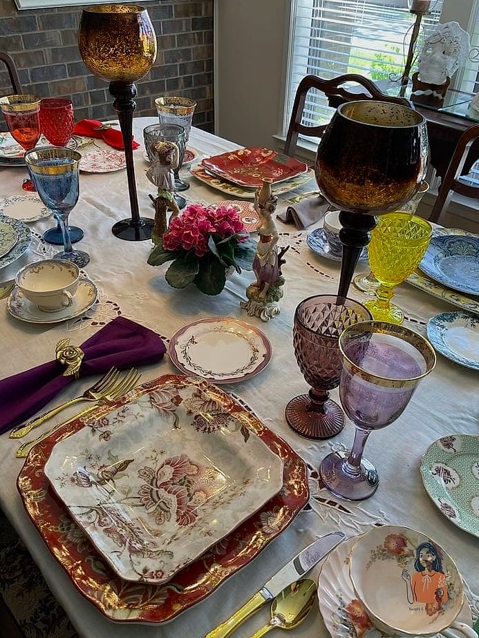 Mismatched Vintage Glassware