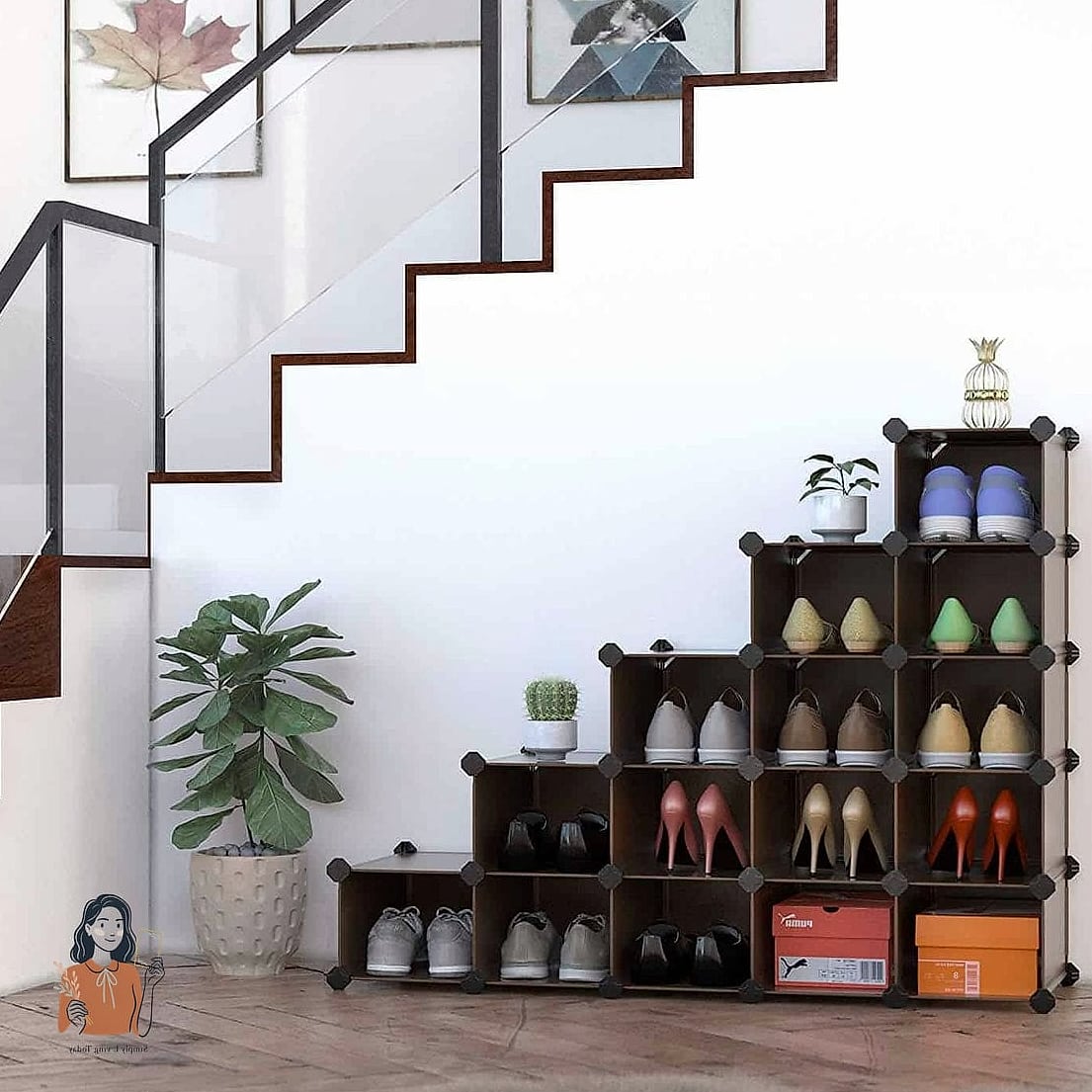 22 Brilliant DIY Shoe Rack Ideas to Finally Organize Your Closet 23 Modular Cube Storage Rack