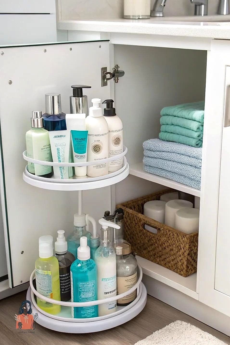 21 Amazing Bathroom Vanity Organization Tips to Try This Weekend 6 Mount a Tray on Top of the Toilet Tank