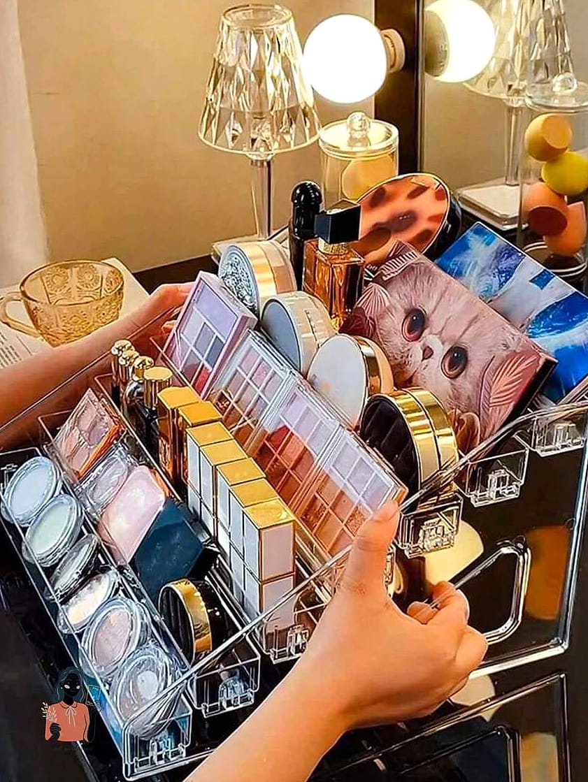 25 Gorgeous Makeup Organization Ideas Every Beauty Lover Needs 10 A Multi-Tier Cosmetic Organizer