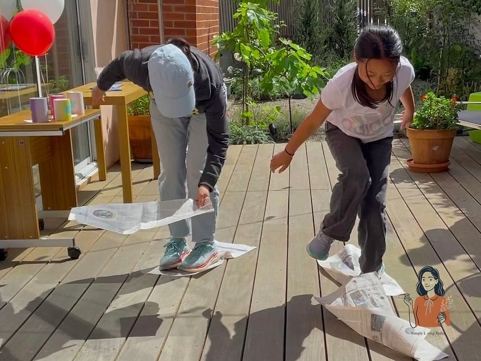 Newspaper Stepping Stones