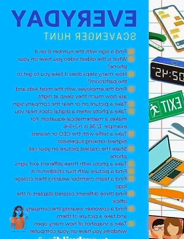 27 Fun Scavenger Hunt Ideas That Are Absolutely Guaranteed to Be a Hit 7 Office Team-Building Hunt