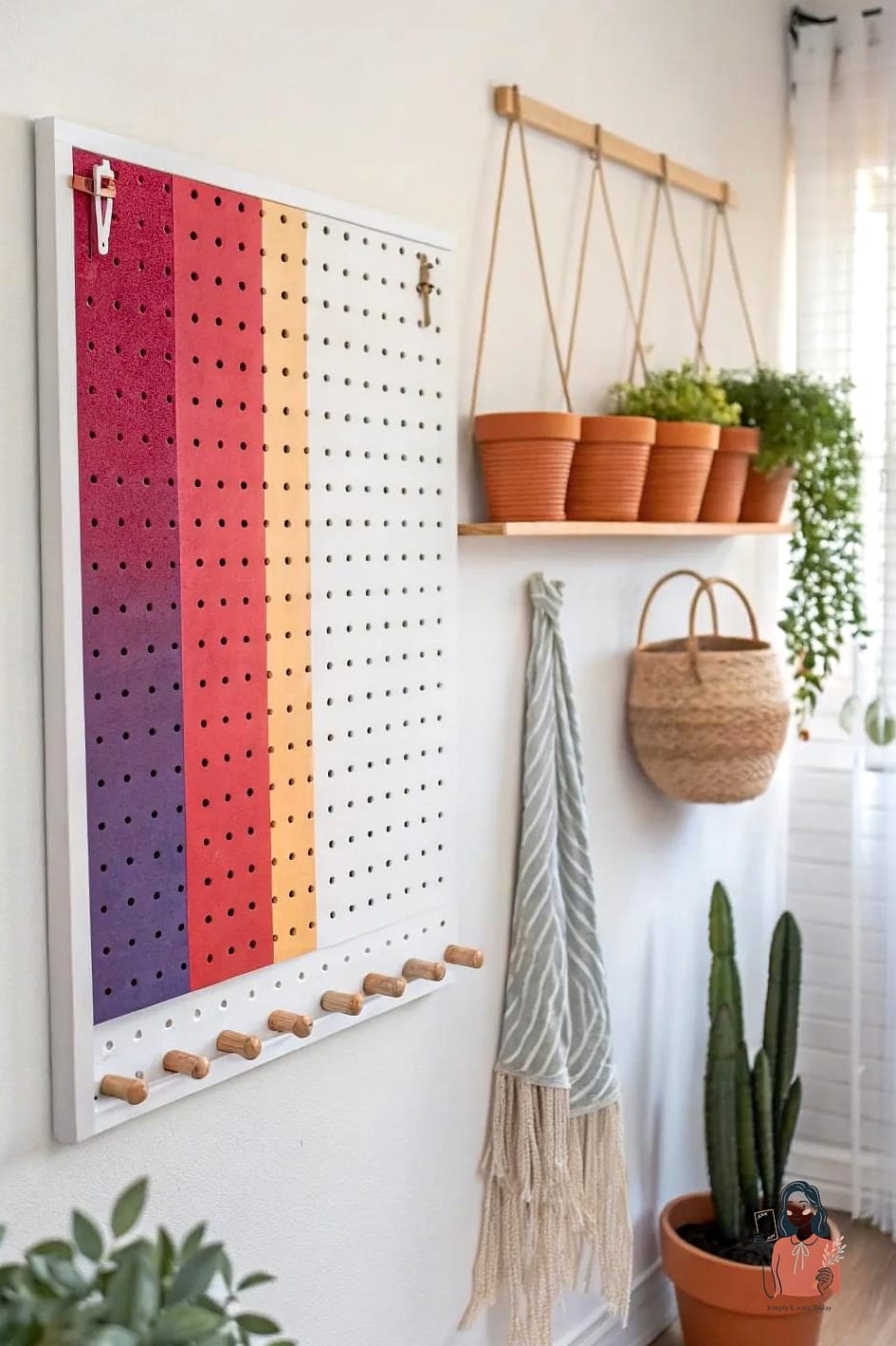 27 Budget-friendly Diy Hat Rack That Look Professional 4 Painted Pegboard Panel