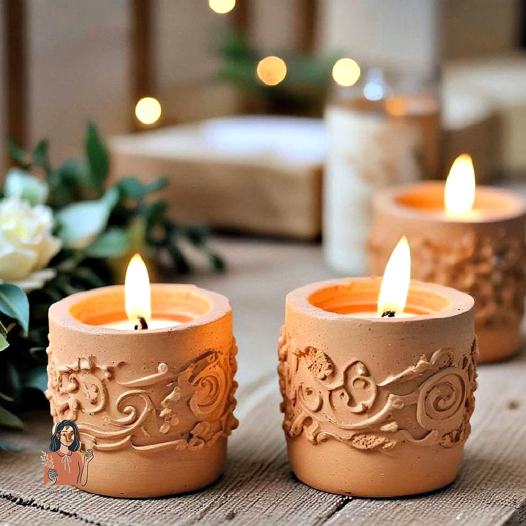 21 Easy Diy Candle Holders You Can Make This Weekend 2 Painted Terracotta Pot Holders