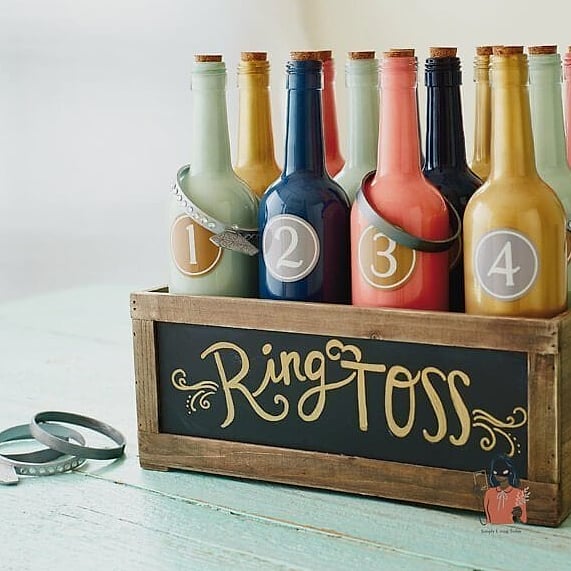 Painted Wine Cork Ring Toss