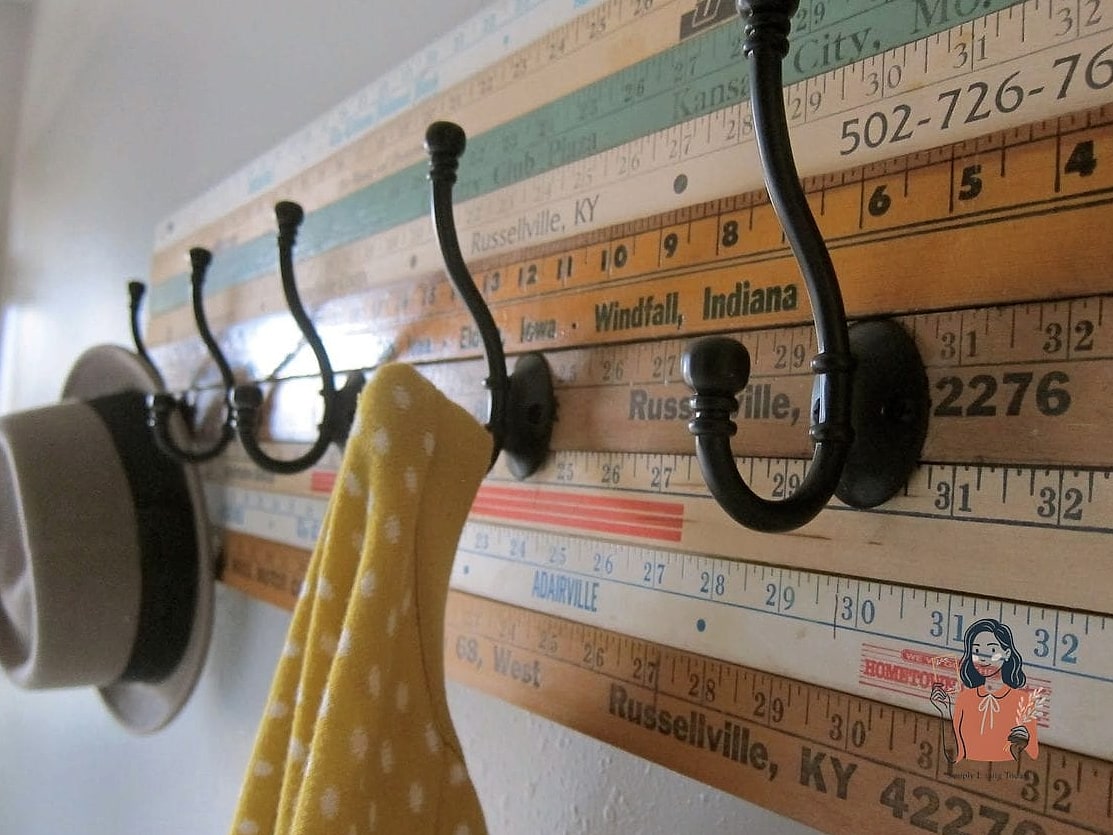 Painted Yardstick Rack
