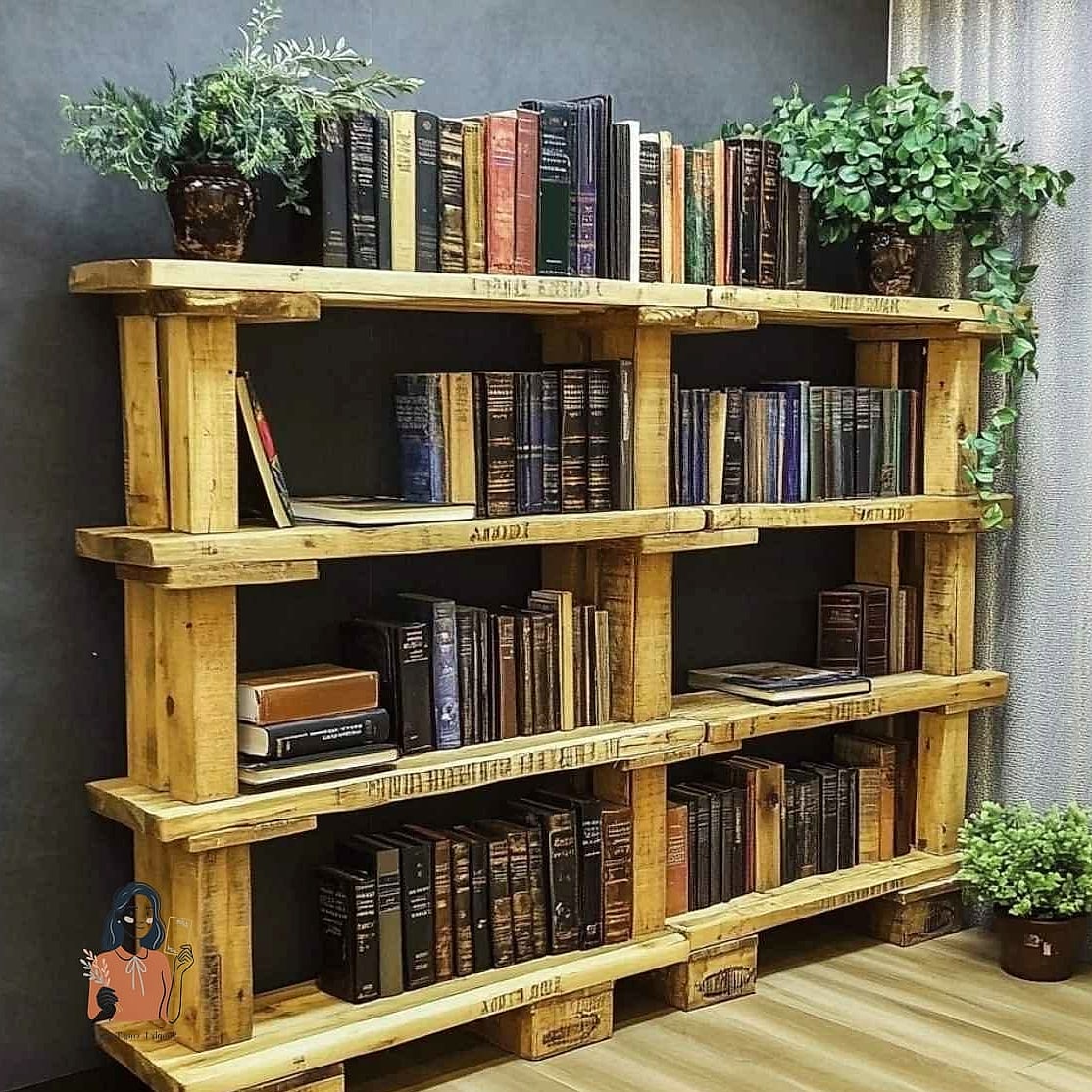 21 Clever Diy Bookshelf On a Budget 14 Pallet Wood Bookshelf