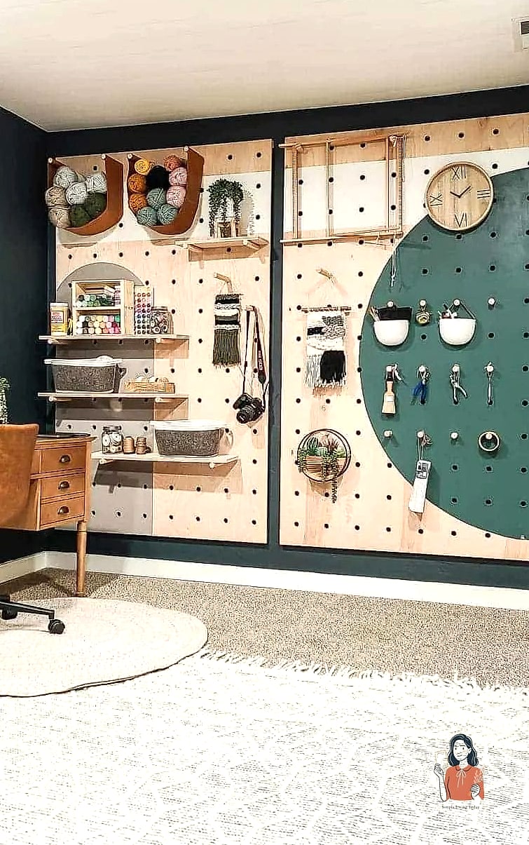 Pegboard Inside a Closet Door