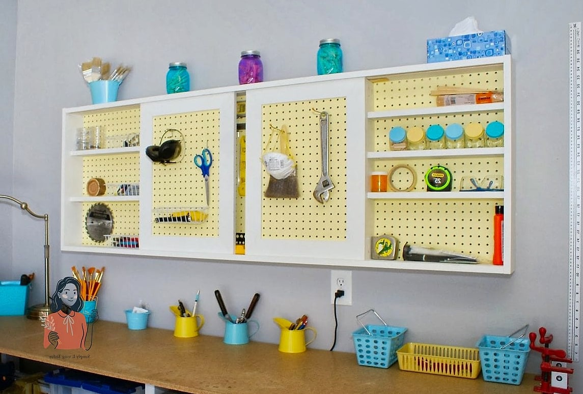 Pegboard on a Sliding Barn Door Track