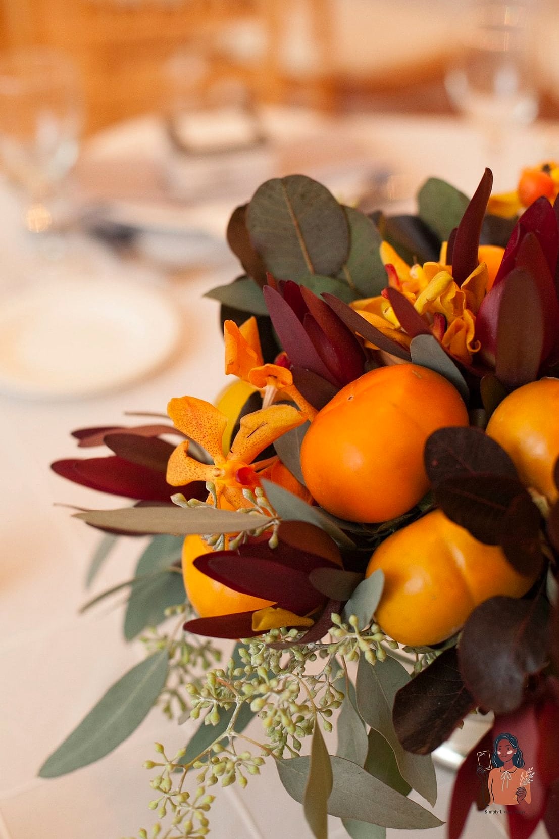 Persimmon and Greenery Bowl