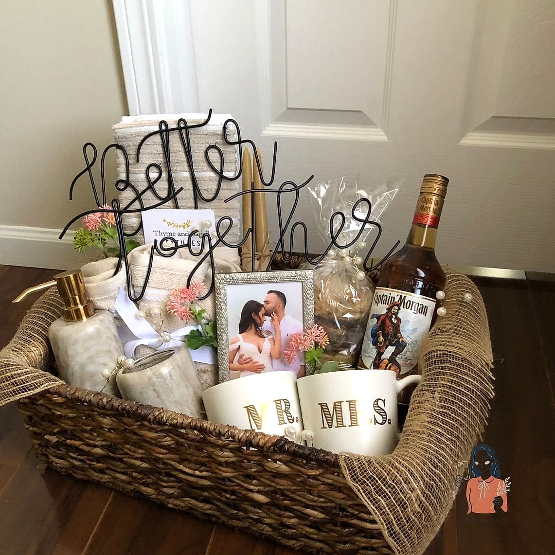Personalized Basket for the Couple or Guest of Honor