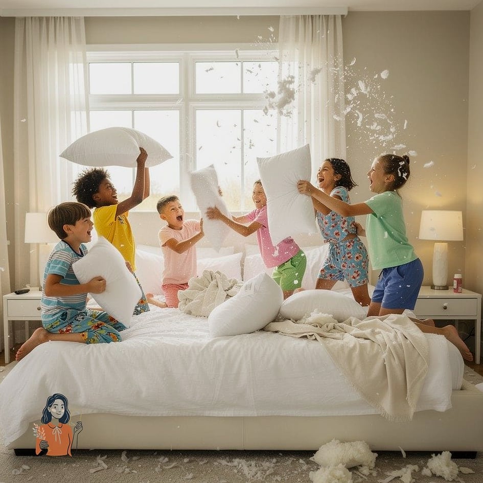 28 Creative Games To Play At A Sleepover You Need to Try Right Now 13 Pillow Fight Tournament