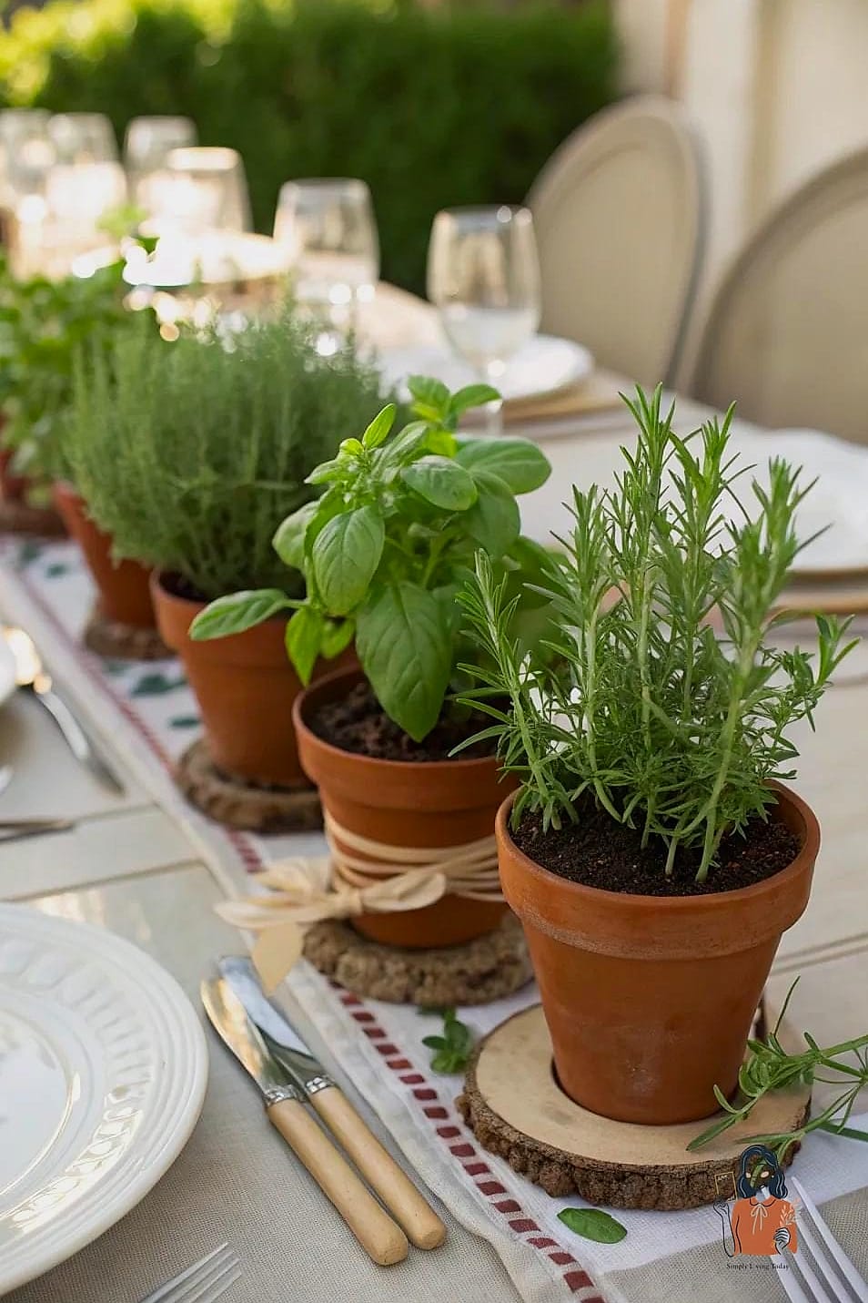 Potted Herb Centerpieces