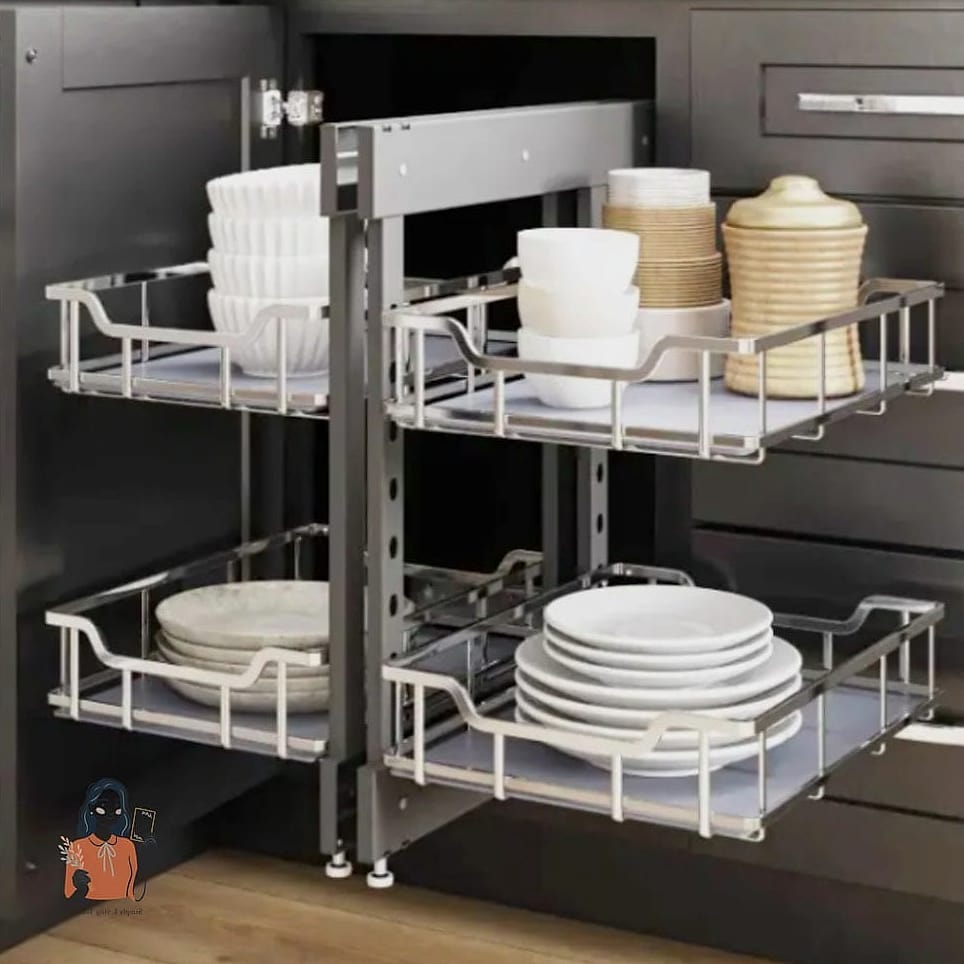 28 Brilliant Corner Cabinet Organization Worth Pinning Immediately 19 Pull-Out Cutting Board and Knife Storage