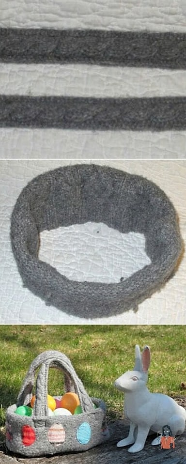 29 Amazing Diy Easter Basket That Will Transform Your Space 23 Recycled Sweater Basket