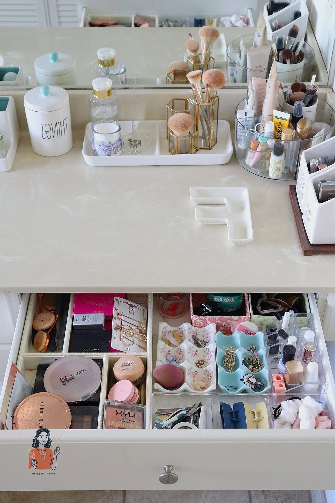 25 Gorgeous Makeup Organization Ideas Every Beauty Lover Needs 8 A Repurposed Bar Cart