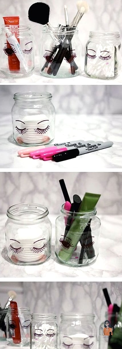 30 Genius Diy Makeup Organizer That Look Professional 27 Repurposed Candle Jars