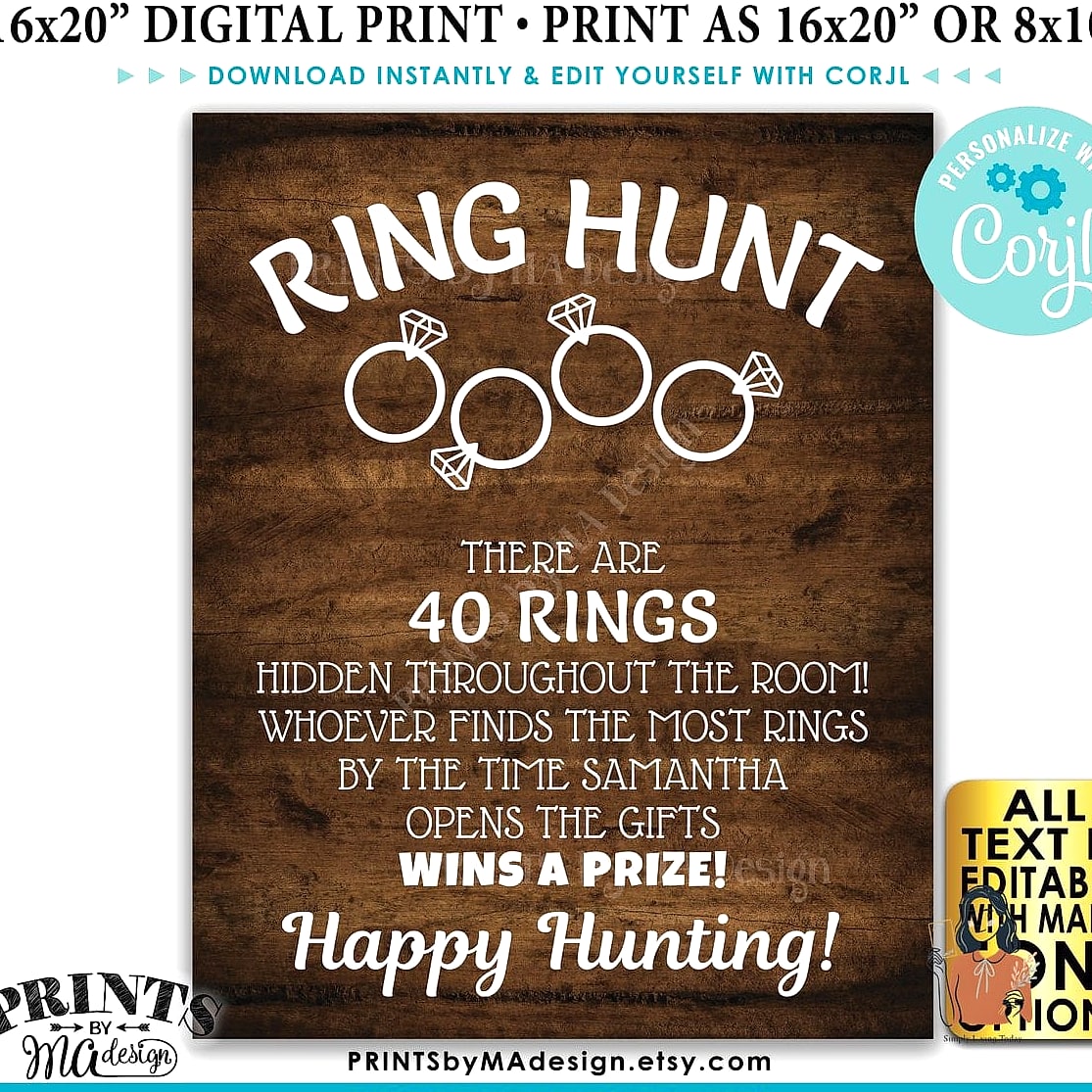 28 Unforgettable Wedding Games That Are Totally Pinterest-Worthy 14 Ring Hunt
