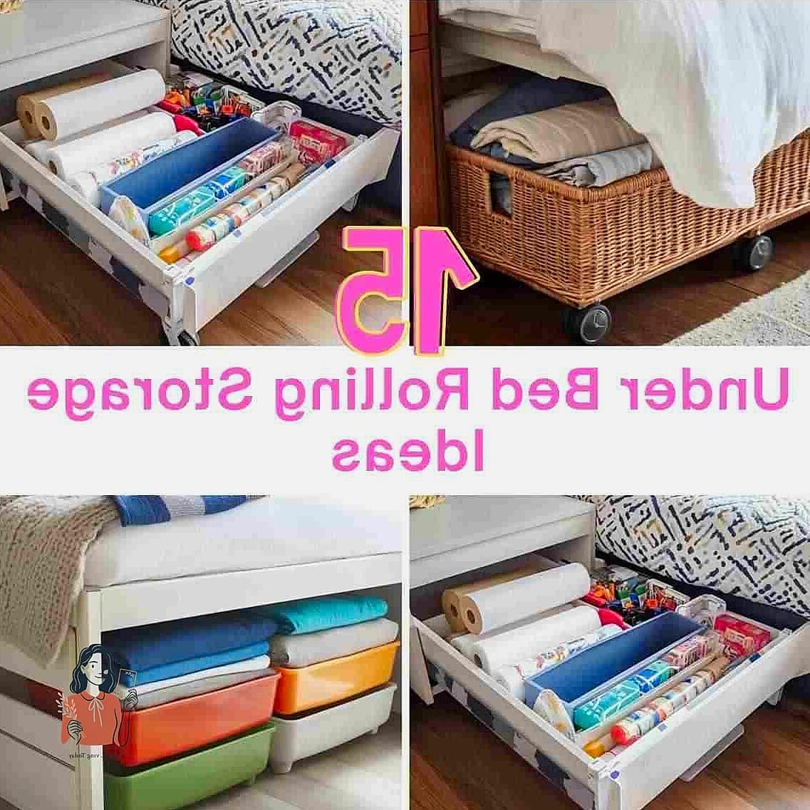 22 Creative Rolling Under Bed Storage Diy That Will Transform Your Space 11 Rolling Storage With a Fold-Out Lid Table