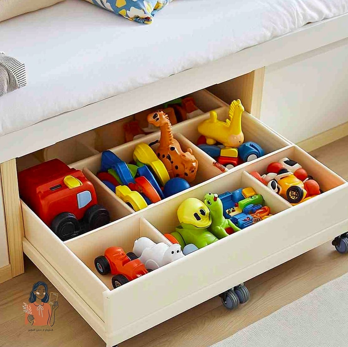 22 Creative Rolling Under Bed Storage Diy That Will Transform Your Space 9 Rolling Toy Storage for Kids' Rooms