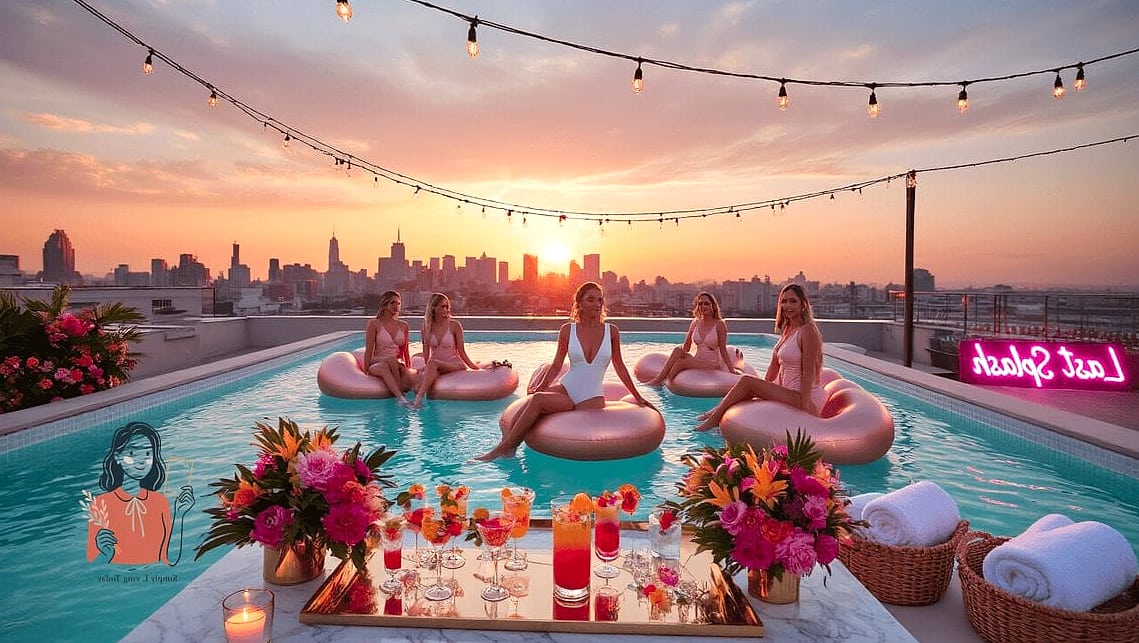 28 Unforgettable Bachelorette Party Ideas for the Best Party Ever 6 Rooftop Cocktail Hour