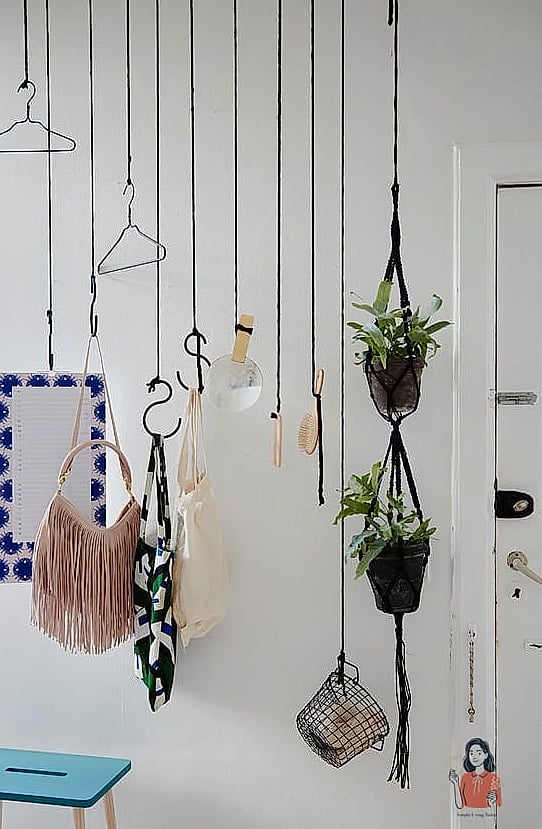 Rope-Wrapped Hook Rack