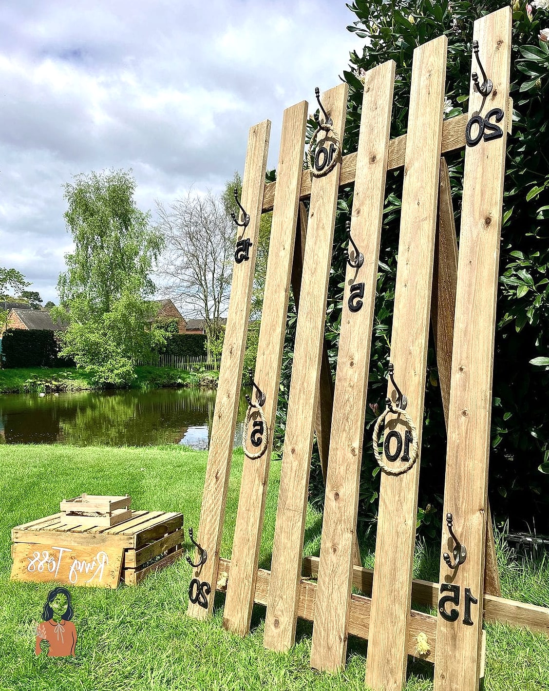 Rustic Log Slice Ring Toss