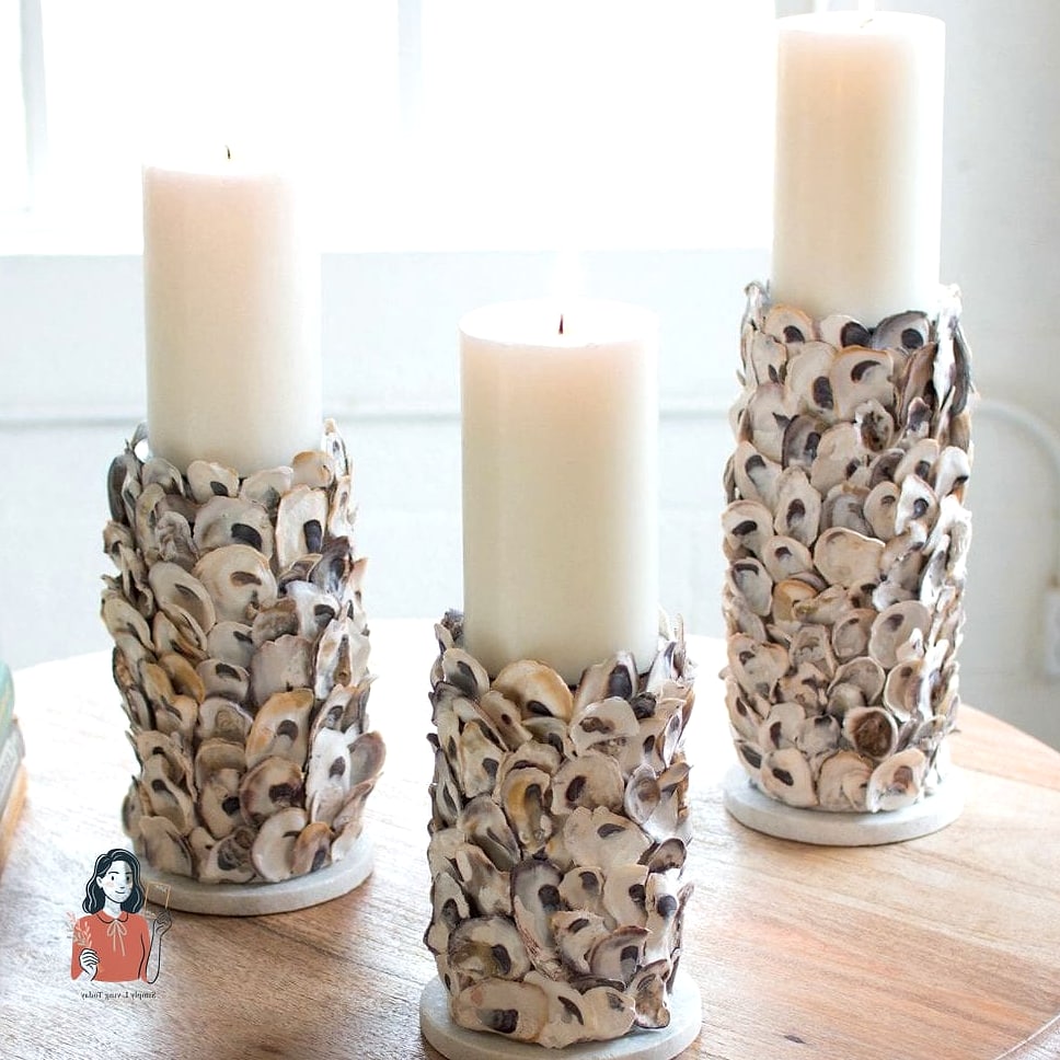 21 Easy Diy Candle Holders You Can Make This Weekend 7 Sand and Shell Vessels