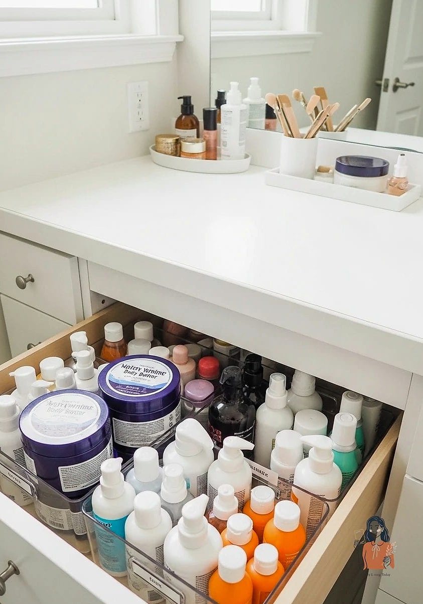 21 Amazing Bathroom Vanity Organization Tips to Try This Weekend 23 Do a Seasonal Product Purge