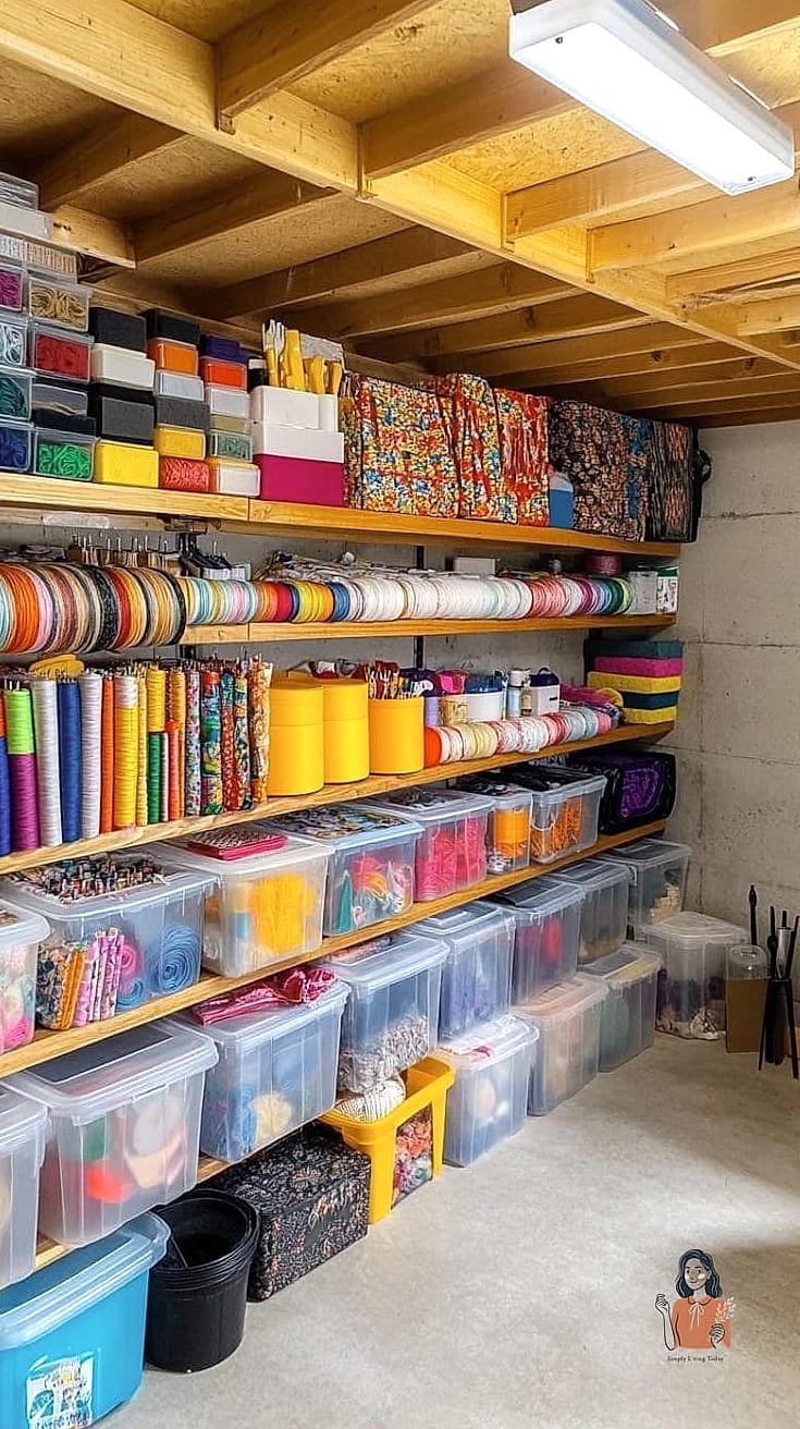 25 Brilliant Basement Organization Tips to Reclaim Your Space 23 Set Up a Craft or Hobby Corner