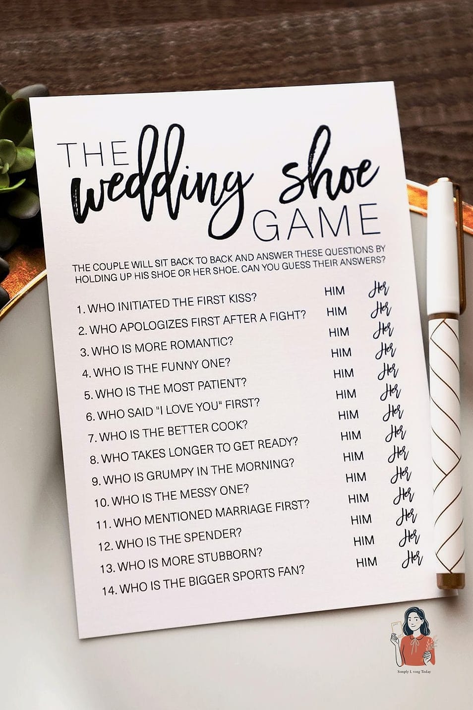 28 Unforgettable Wedding Games That Are Totally Pinterest-Worthy 9 The Shoe Game Alternative: Newlywed Interview