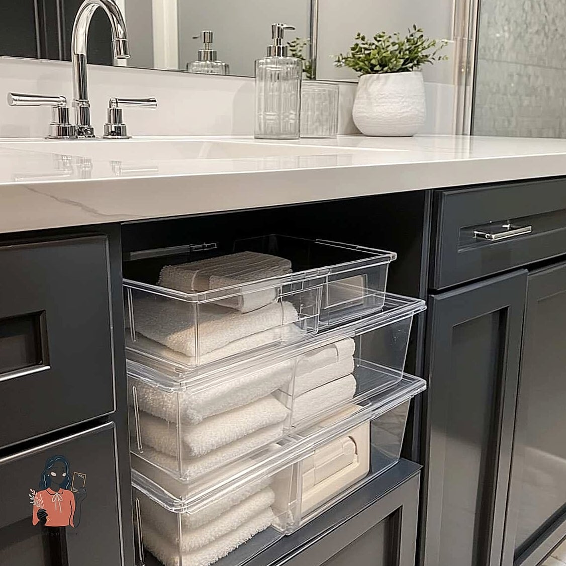 Stackable Clear Bins for Zones